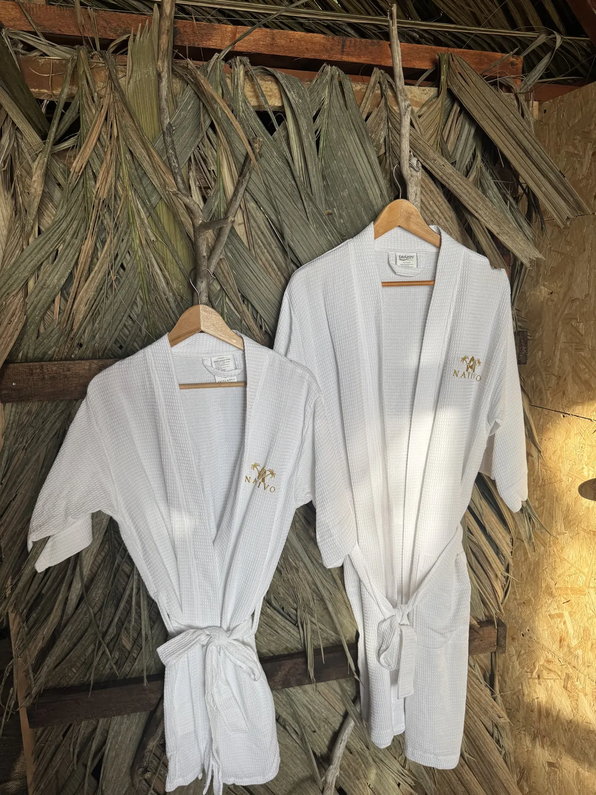 Batas de baño Nativo en el Glamping de LUX
